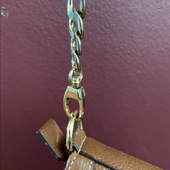 Nordstrom Women's Brown Leather Chain-Detail Crossbody Bag - Picture 10 of 12